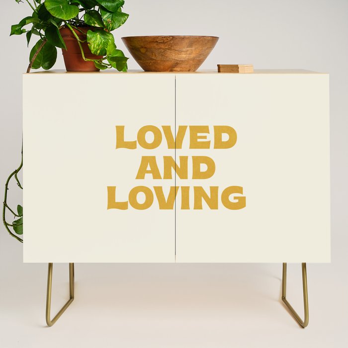 Loved and loving - gold Credenza Gallery Image 1