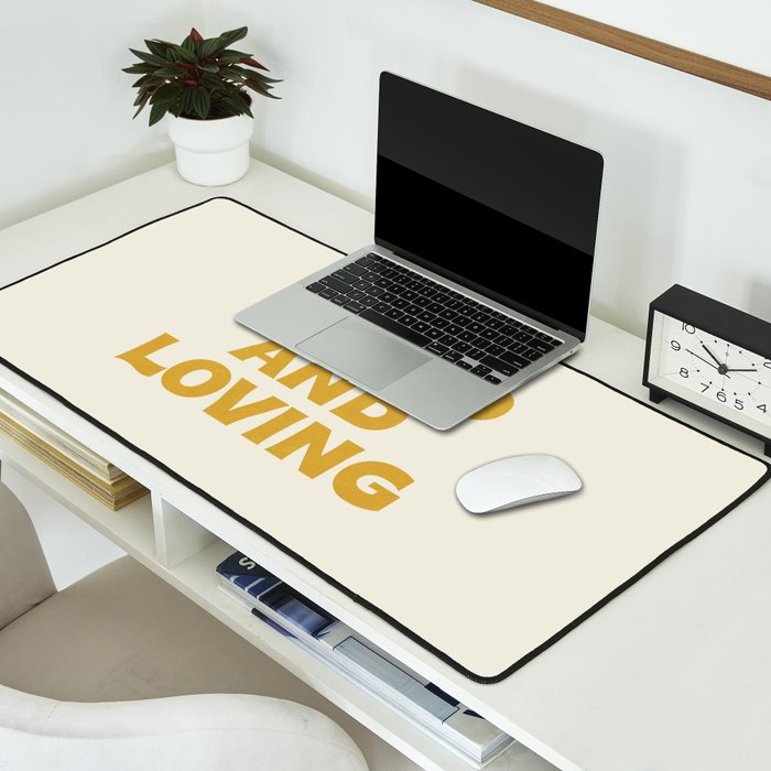 Loved and loving - gold Desk Mat Gallery Image 2