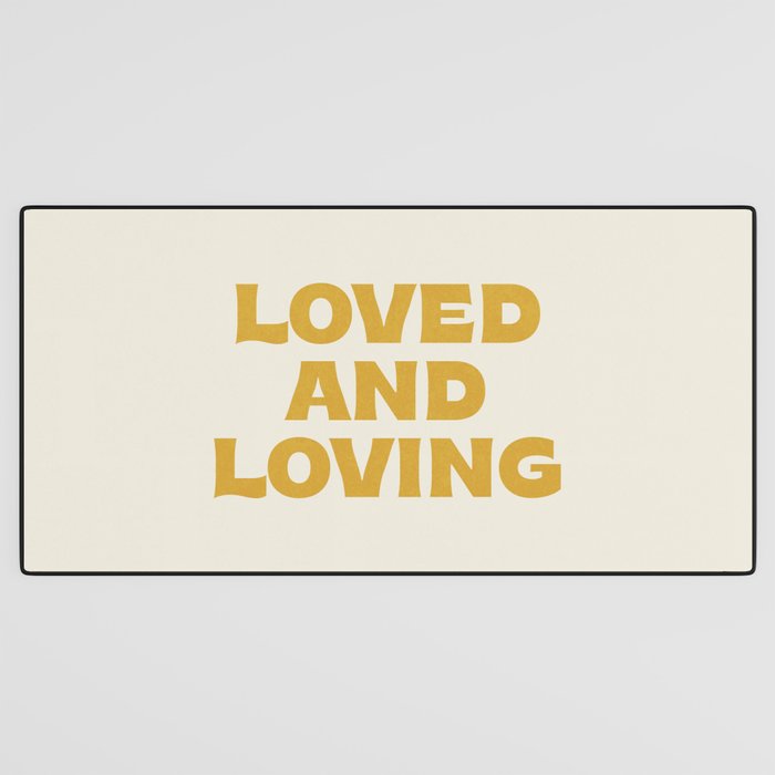 Loved and loving - gold Desk Mat Gallery Image 3