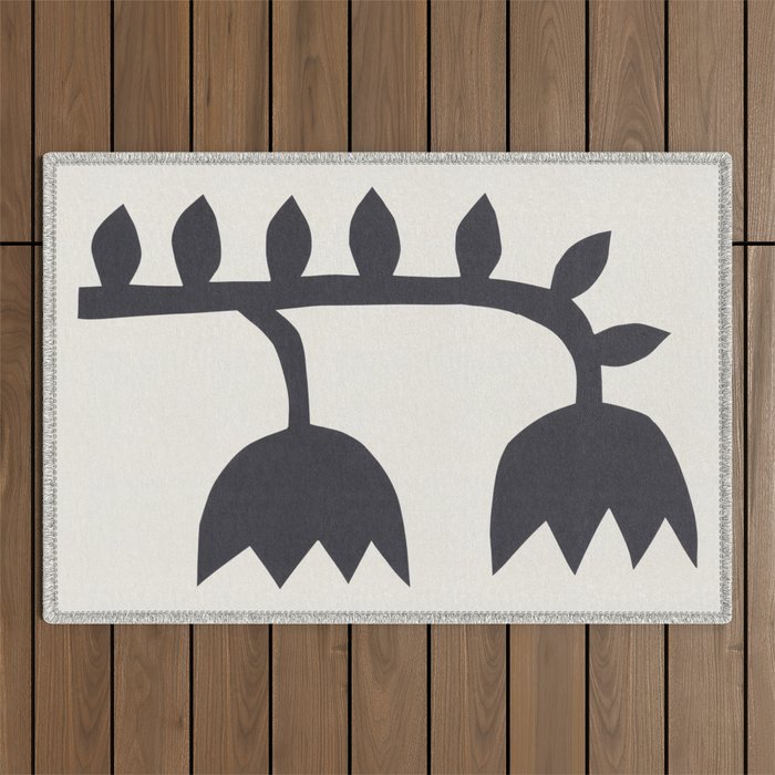 Black Tulips #1 - 3/5 Outdoor Rug Gallery Image 1