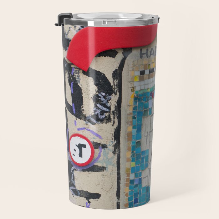 Red question mark on a wall Travel Mug Gallery Image 3