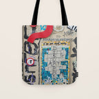 Red question mark on a wall Tote Bag Gallery Image 1