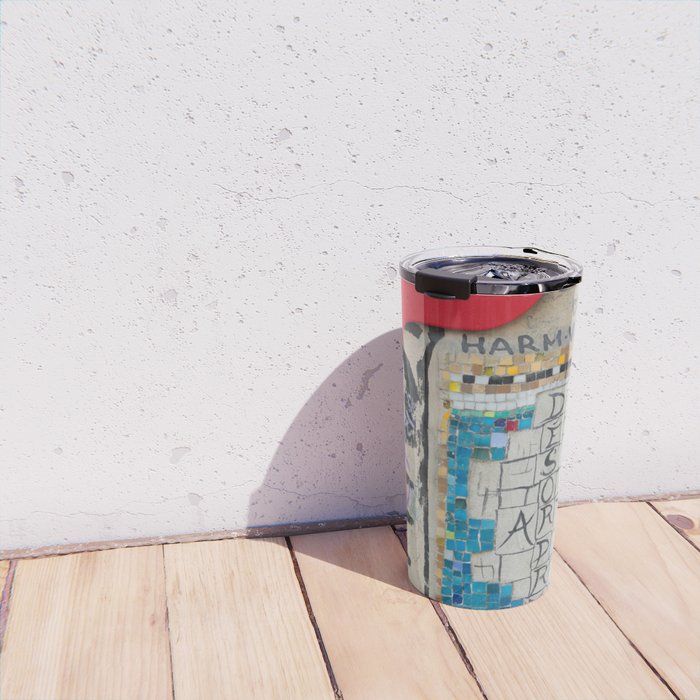 Red question mark on a wall Travel Mug Gallery Image 4