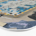 Red question mark on a wall Bath Mat Gallery Image 3