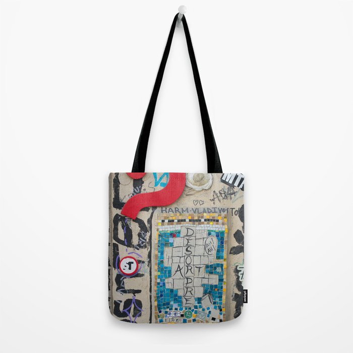 Red question mark on a wall Tote Bag Gallery Image 2