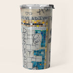 Red question mark on a wall Travel Mug Gallery Image 2