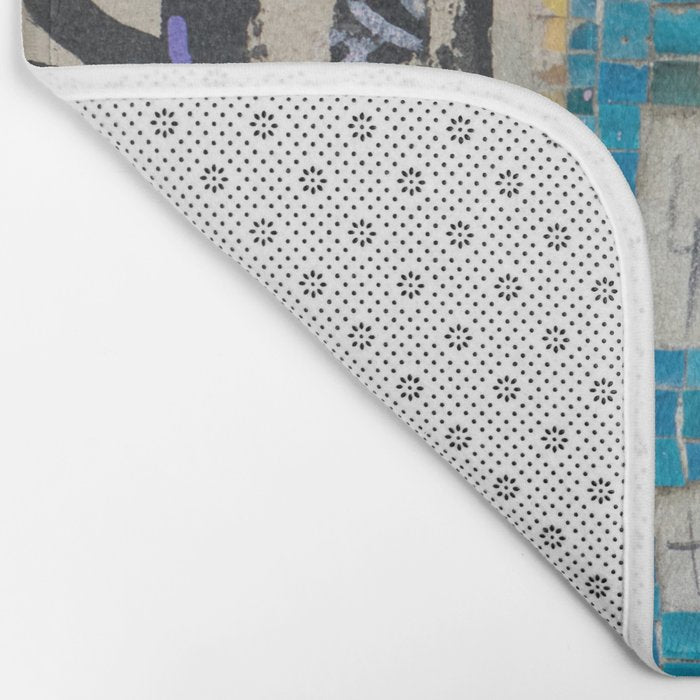 Red question mark on a wall Bath Mat Gallery Image 2