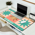 Retro Festive Christmas Star check pattern  Desk Mat Gallery Image 2