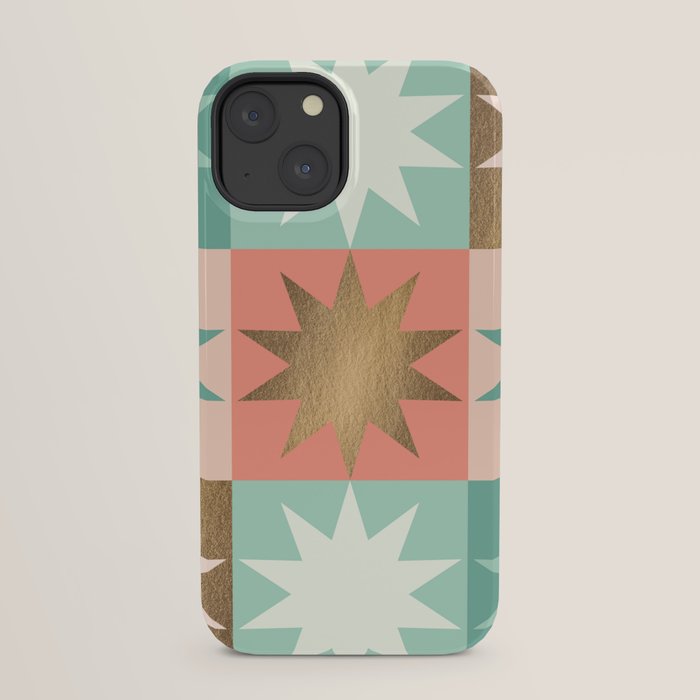 Retro Festive Christmas Star check pattern  iPhone Case Gallery Image 29