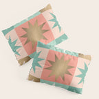 Retro Festive Christmas Star check pattern  Pillow Sham Gallery Image 3