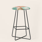 Retro Festive Christmas Star check pattern  Stool Gallery Image 1