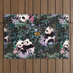Rainforest Pandas Outdoor Rug Gallery Image 1