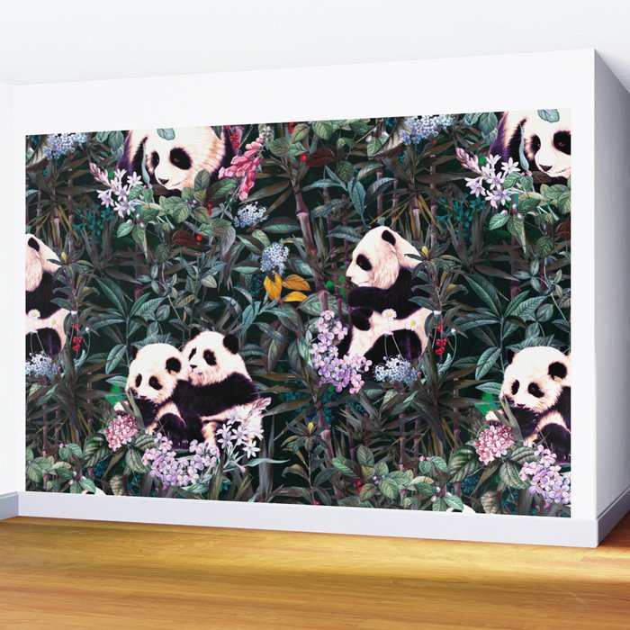 Rainforest Pandas Wall Mural Gallery Image 2