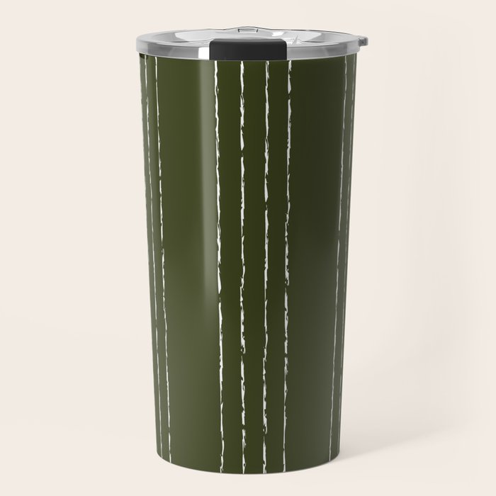 Lines #5 (Olive Green) Travel Mug Gallery Image 1