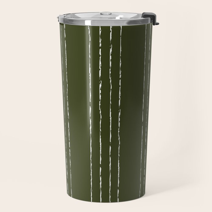 Lines #5 (Olive Green) Travel Mug Gallery Image 2