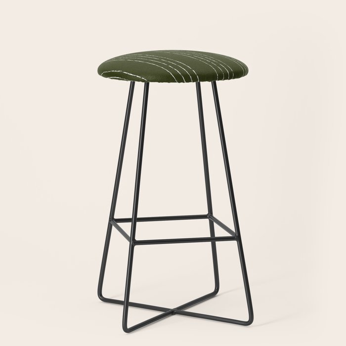 Lines #5 (Olive Green) Stool Gallery Image 1