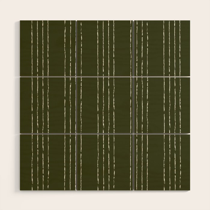 Lines #5 (Olive Green) Wood Wall Art Gallery Image 1