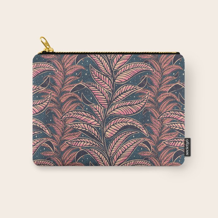 Magic Jungle Vine - midnight & peach Carry All Pouch Gallery Image 1