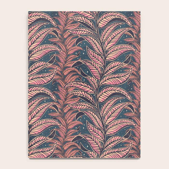 Magic Jungle Vine - midnight & peach Notebook Gallery Image 4