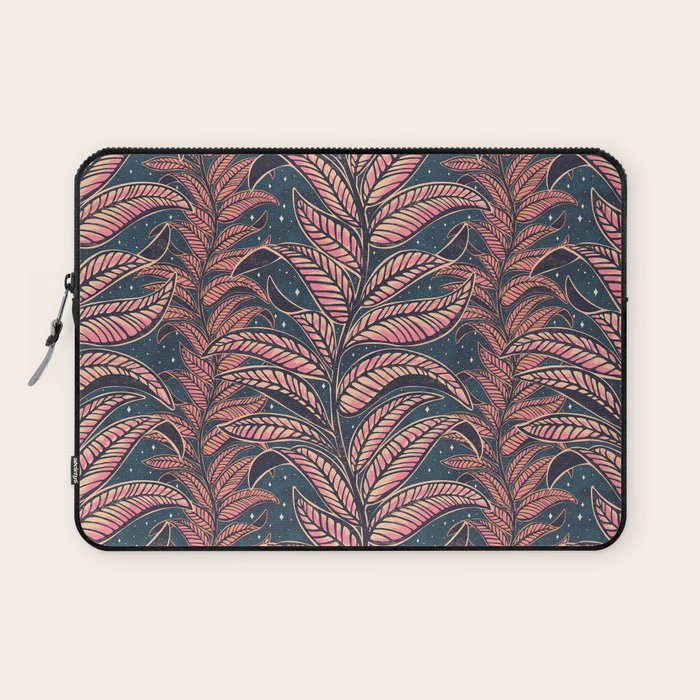 Magic Jungle Vine - midnight & peach Laptop Sleeve Gallery Image 1