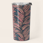 Magic Jungle Vine - midnight & peach Travel Mug Gallery Image 2