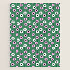 Abstract Poppies Pink & Green Jigsaw Puzzle Gallery Image 1