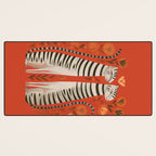 Striped Cat Pair Desk Mat Gallery Image 3