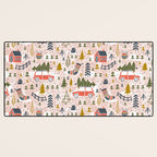 Home For The Holidays Blush Pink Christmas Desk Mat Gallery Image 3