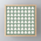 Clovers XXXVII Sage Green Botanical Pattern Mini Art Print Gallery Image 1