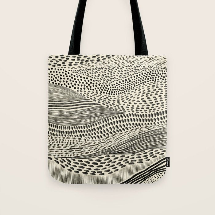 Hand Drawn Patterned Abstract II Tote Bag Gallery Image 1