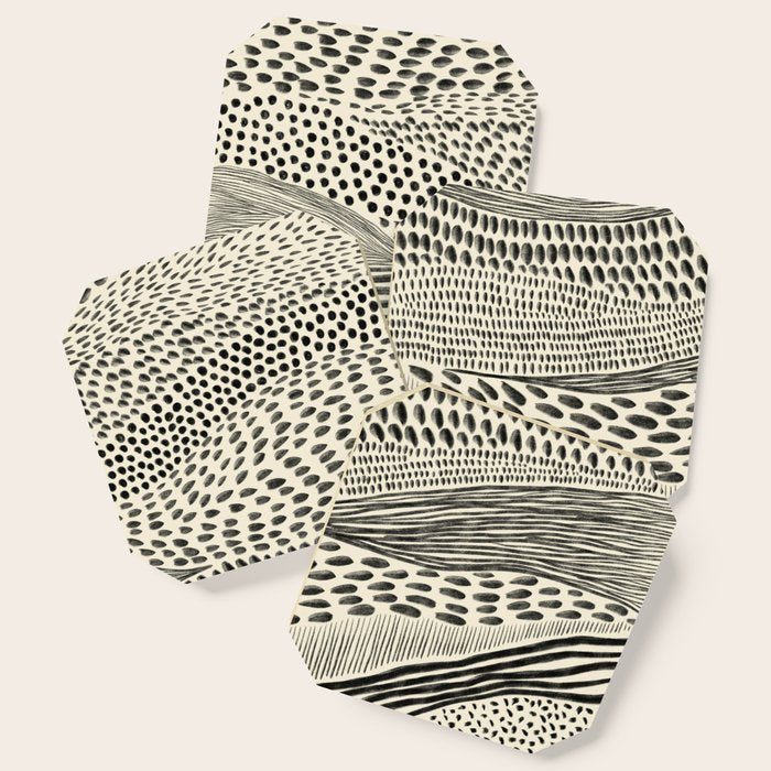 Hand Drawn Patterned Abstract II Coaster Gallery Image 1