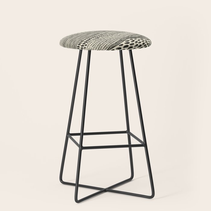 Hand Drawn Patterned Abstract II Stool Gallery Image 1