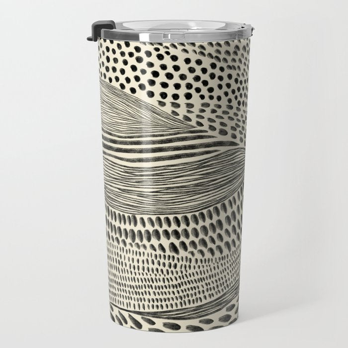 Hand Drawn Patterned Abstract II Travel Mug Gallery Image 3
