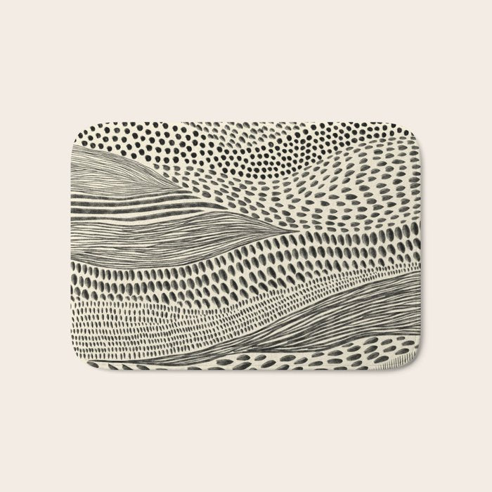 Hand Drawn Patterned Abstract II Bath Mat Gallery Image 1