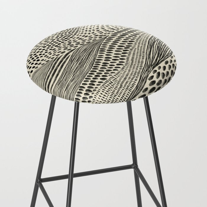 Hand Drawn Patterned Abstract II Stool Gallery Image 2