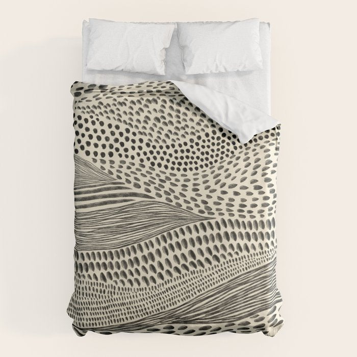 Hand Drawn Patterned Abstract II Duvet Cover Gallery Image 6