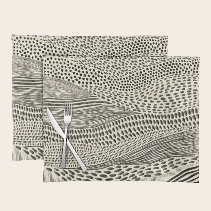 Hand Drawn Patterned Abstract II Placemat Gallery Image 1