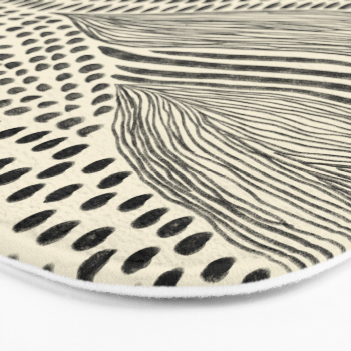 Hand Drawn Patterned Abstract II Bath Mat Gallery Image 3