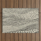 Hand Drawn Patterned Abstract II Outdoor Rug Gallery Image 1