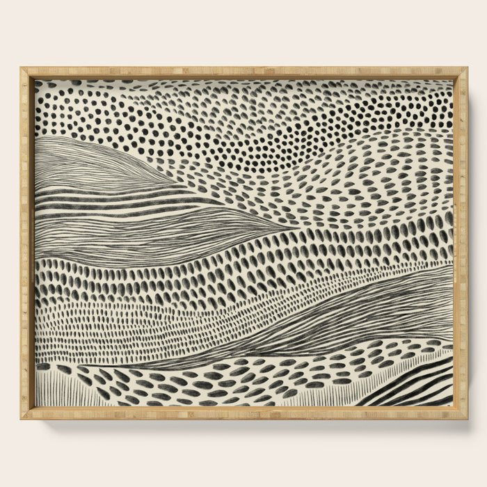 Hand Drawn Patterned Abstract II Serving Tray Gallery Image 1
