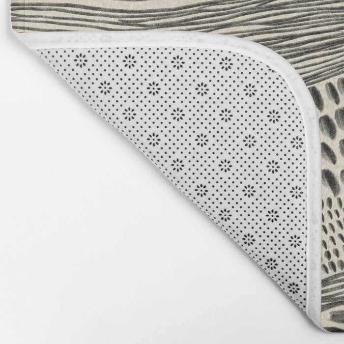 Hand Drawn Patterned Abstract II Bath Mat Gallery Image 2