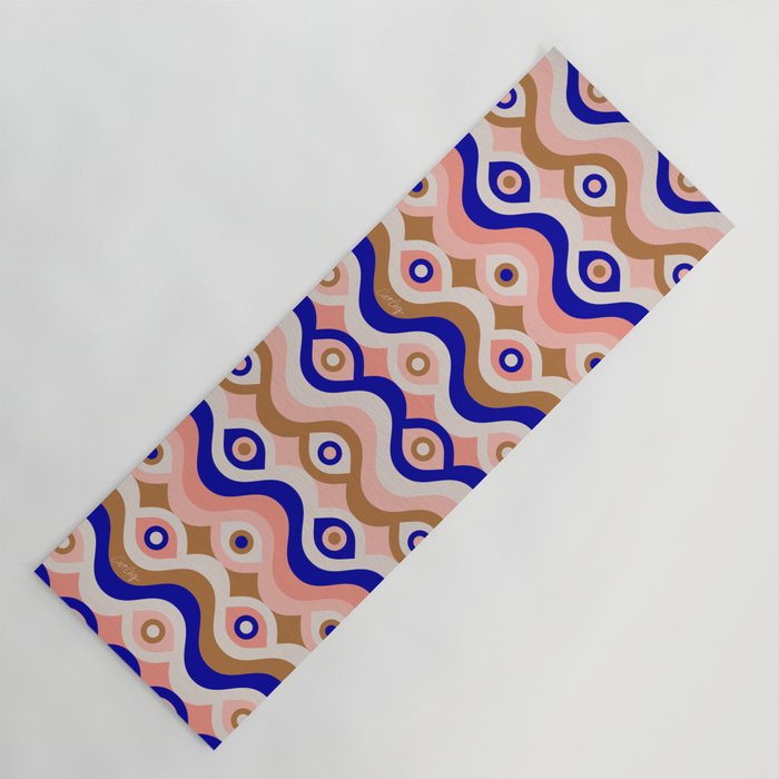 Psychedelic Eye Melt - Blue & Pink Yoga Mat Gallery Image 1