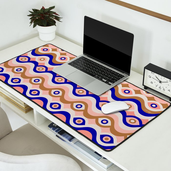 Psychedelic Eye Melt - Blue & Pink Desk Mat Gallery Image 2