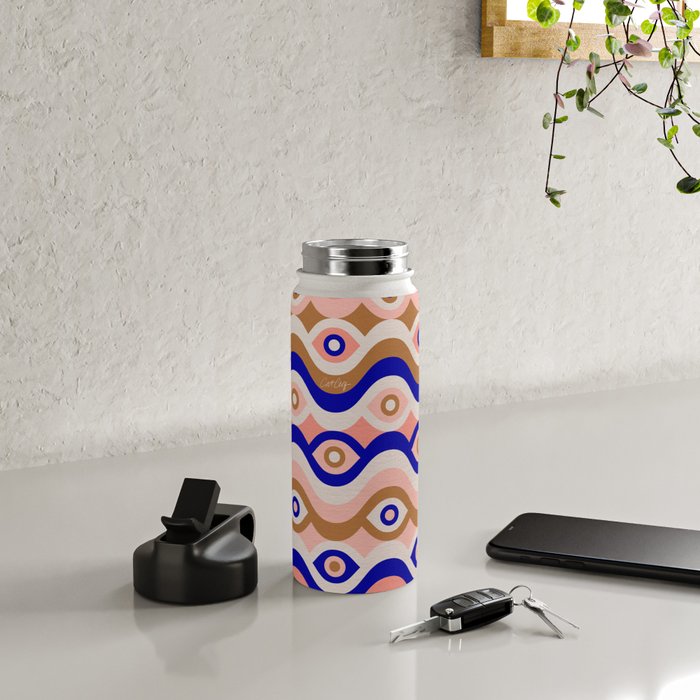 Psychedelic Eye Melt - Blue & Pink Water Bottle Gallery Image 4
