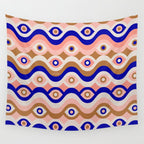 Psychedelic Eye Melt - Blue & Pink Wall Tapestry Gallery Image 4