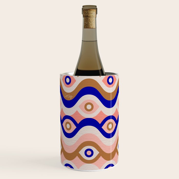 Psychedelic Eye Melt - Blue & Pink Wine Chiller Gallery Image 1