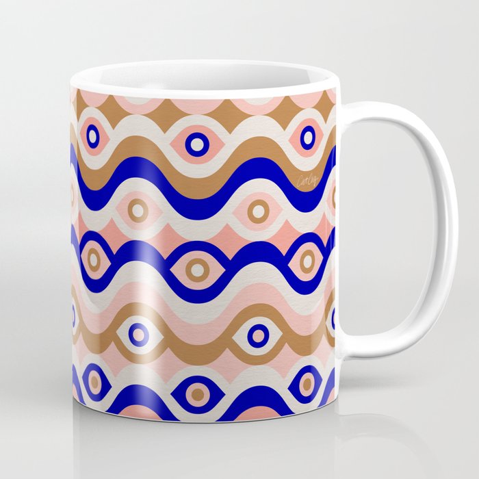 Psychedelic Eye Melt - Blue & Pink Coffee Mug Gallery Image 1