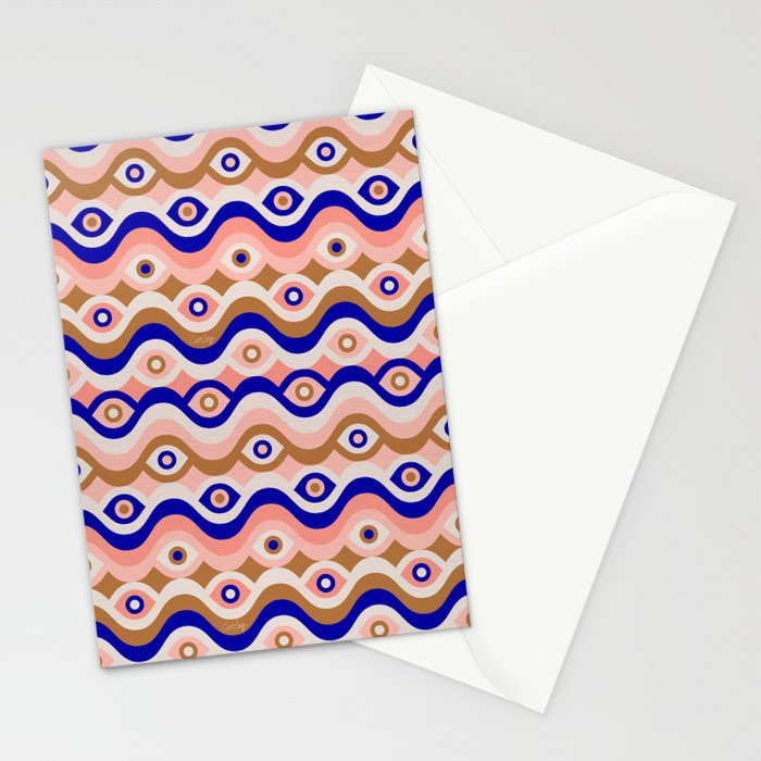 Psychedelic Eye Melt - Blue & Pink Stationery Card Gallery Image 2