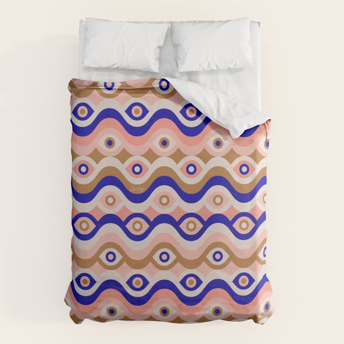 Psychedelic Eye Melt - Blue & Pink Duvet Cover Gallery Image 1