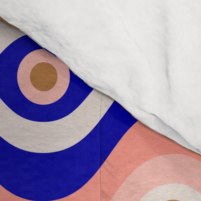 Psychedelic Eye Melt - Blue & Pink Comforter Gallery Image 4